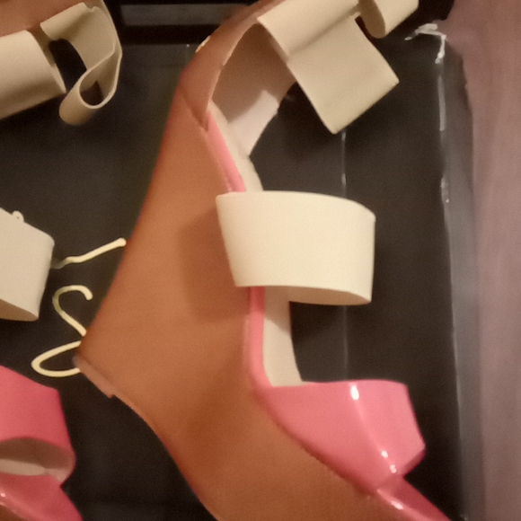 COLIN STUART WEDGES Size 10 Coral and beige - Picture 6 of 6